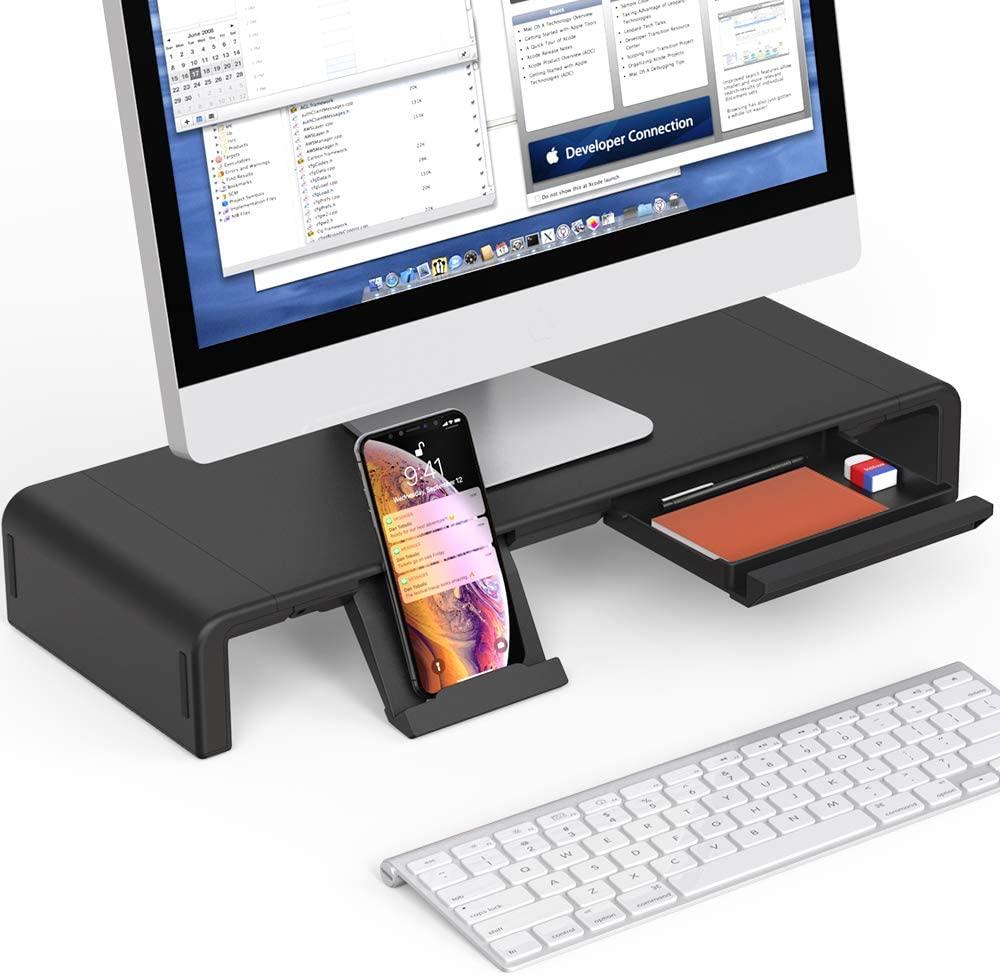 MONO Desktop Monitor Stand with Built in Storage and Phone Stand