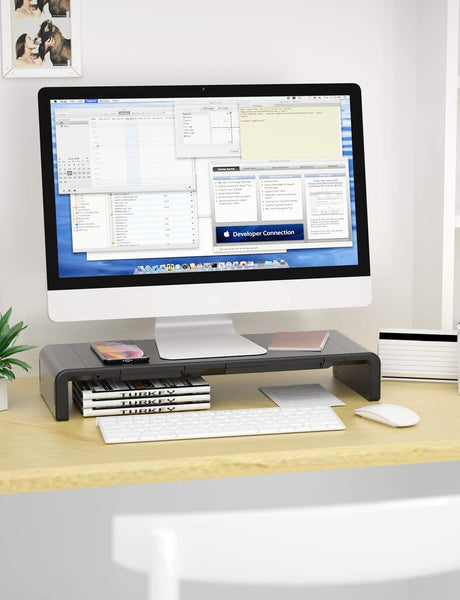 MONO Desktop Monitor Stand with Built in Storage and Phone Stand